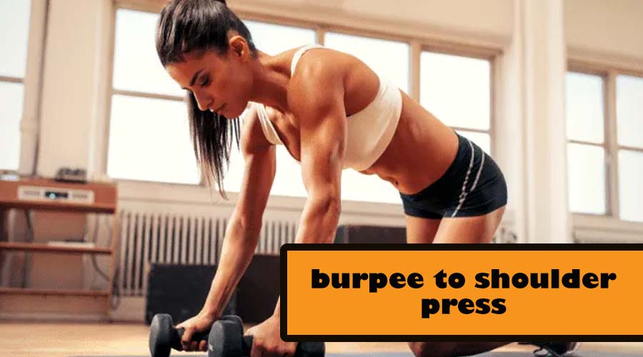 burpee to shoulder press