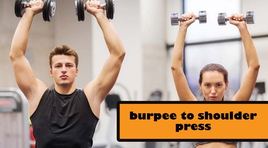 burpee to shoulder press