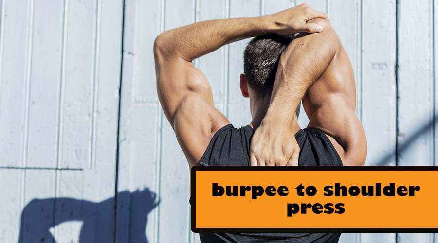 burpee to shoulder press